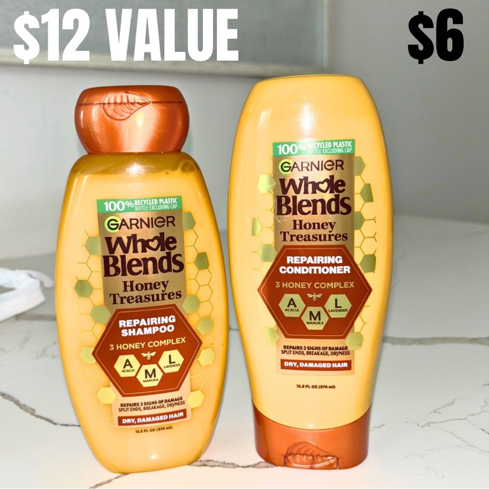 Garnier while blends shampoo and conditioner